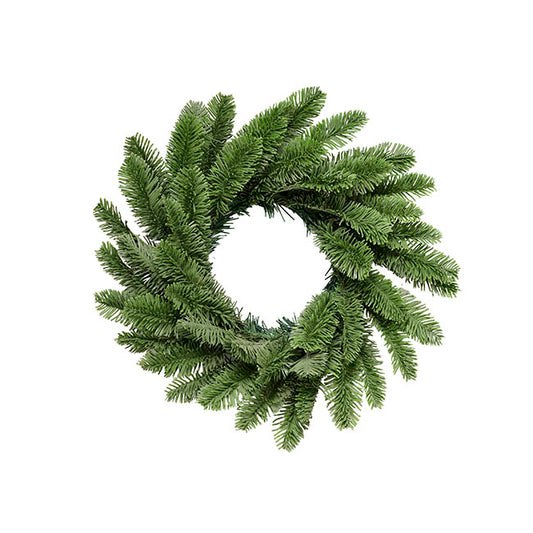 Traditional Real Touch Pine Wreath Green (35cmD)