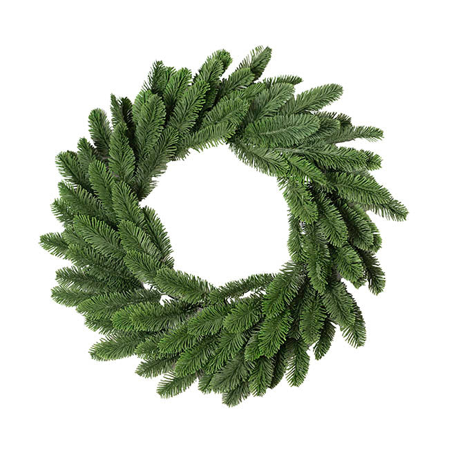 Traditional Real Touch Pine Wreath Green (55cmD)