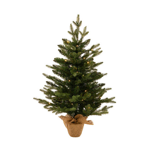 Real Touch Traditional Pine LED Tree Green (90cmH)