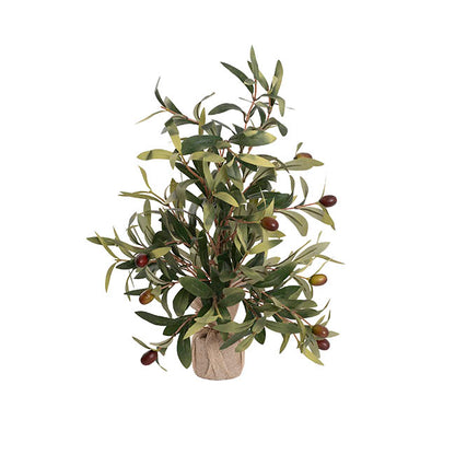 Olive Tree Burlap Jute Green (46cmH)