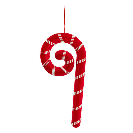 Large Hanging Swirly Candy Cane Red (18.5x4x39.5cmH)