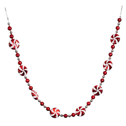 Sweet Round Candy Garland Red & White (180cmL)