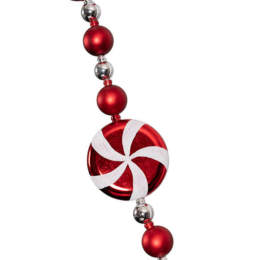 Sweet Round Candy Garland Red & White (180cmL)