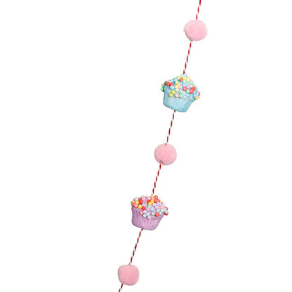 Sweet Pop Cupcake Garland Pastel (180cmL)
