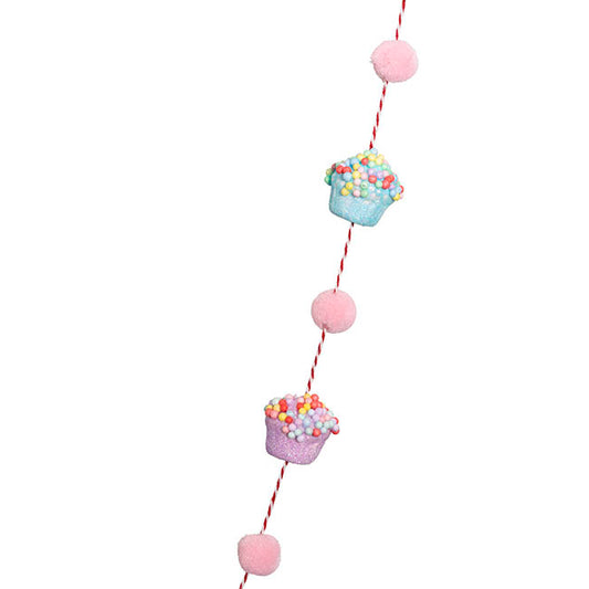 Sweet Pop Cupcake Garland Pastel (180cmL)