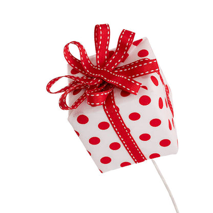 Polka Dot Gift Box Spray Red & White (63cmH)