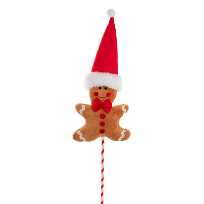Gingerbread Man w Hat Pick Brown (53cmH)