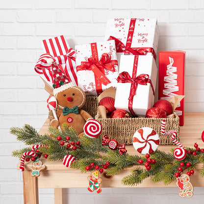 Sweet Candy Gingerbread Man Garland Red (150cmL)