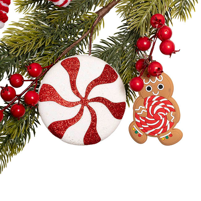 Sweet Candy Gingerbread Man Garland Red (150cmL)