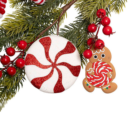 Sweet Candy Gingerbread Man Garland Red (150cmL)