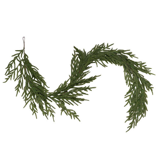Real Touch Norway Spruce Pine Garland Green (180cmL)