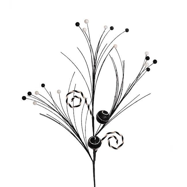 Christmas Candy Bauble Spray Black (80cmH)