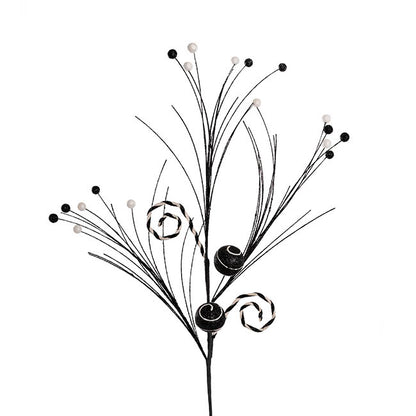 Christmas Candy Bauble Spray Black (80cmH)