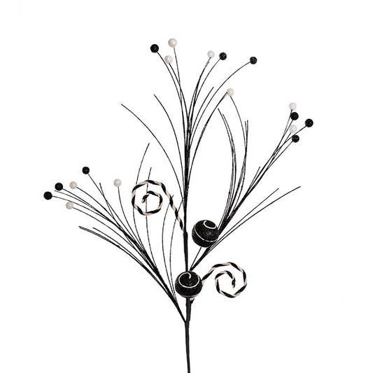 Christmas Candy Bauble Spray Black (80cmH)