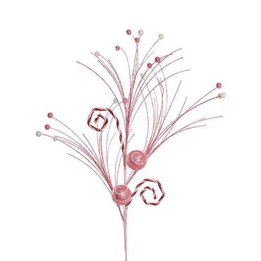 Christmas Candy Bauble Spray Pink (80cmH)