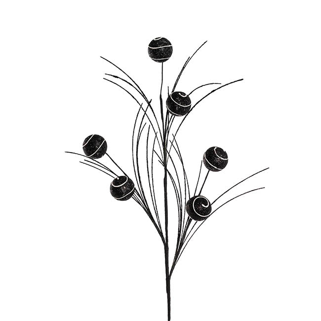 Christmas Bauble Spray Black (80cmH)