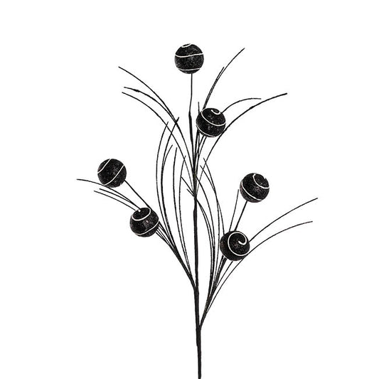 Christmas Bauble Spray Black (80cmH)