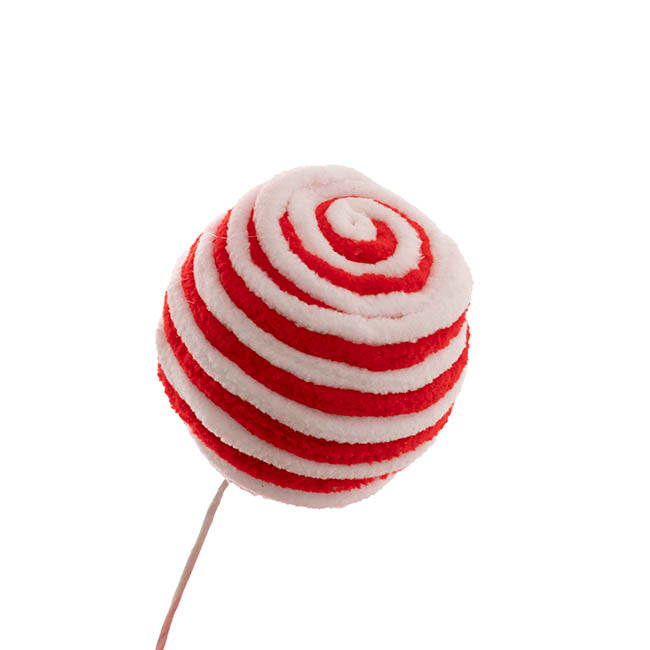 Assorted Candy w Striped Bow Pick Red (28cmH)