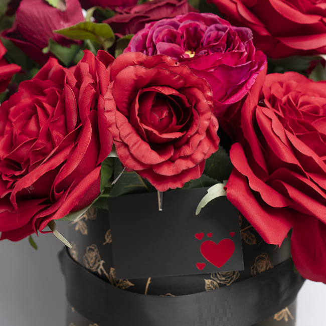 Rose Head Clips Pack 6 Dark Red (9.5cmDx14cmH)