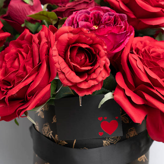 Rose Head Clips Pack 6 Dark Red (9.5cmDx14cmH)