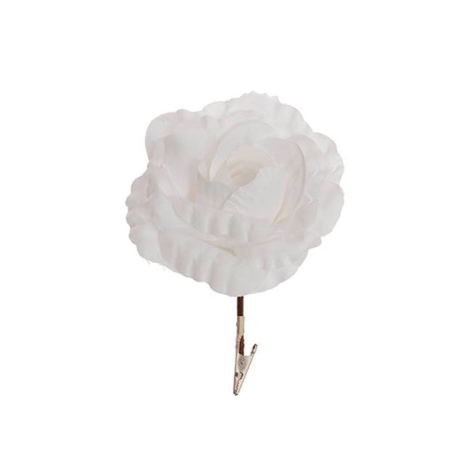 Rose Head Clips Pack 6 White (9.5cmDx14cmH)