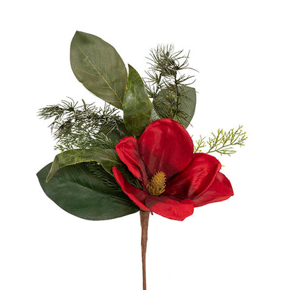 Mixed Fern Red Magnolia Spray Green (51cmH)