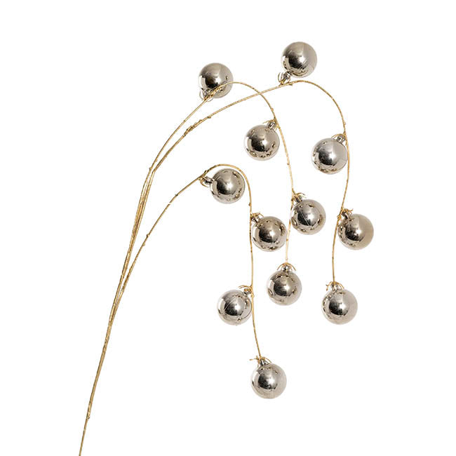 Cascading Bauble Spray Champagne (95cmH)