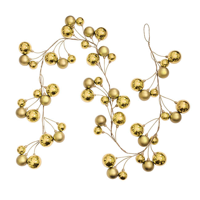 Bauble Garland Shiny Gold (180cmL)
