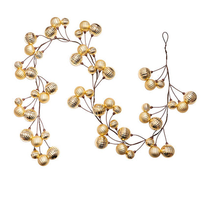 Pumpkin Bauble Garland Champagne (180cmL)
