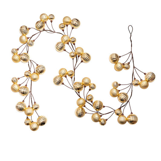 Pumpkin Bauble Garland Champagne (180cmL)