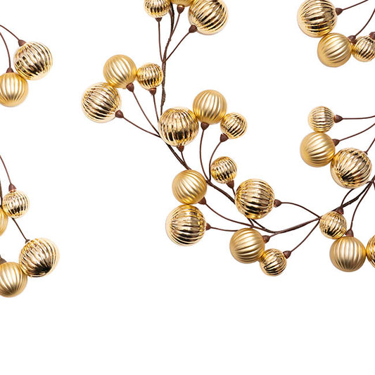 Pumpkin Bauble Garland Champagne (180cmL)