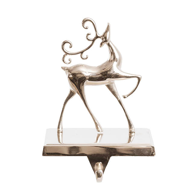 Elegant Reindeer Stocking Holder Gold (18.5cm)