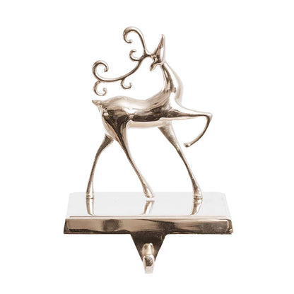 Elegant Reindeer Stocking Holder Gold (18.5cm)