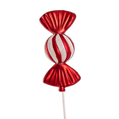 Sweet Candy Bauble Spray Red & White (80cmH)