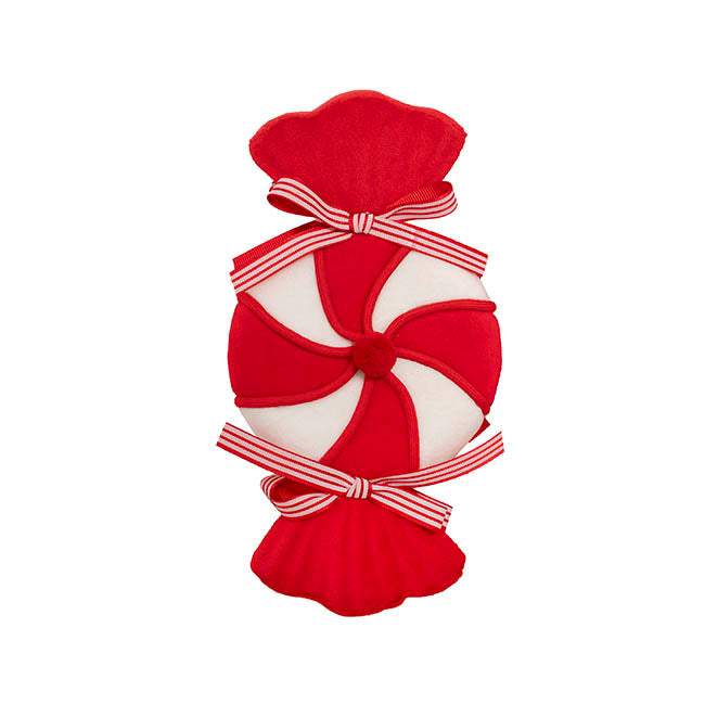 Hanging Jumbo Candy Red & White (13x25cmH)