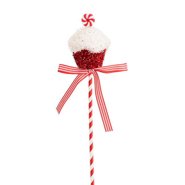 Cupcake Pick Red & White (45cmH)