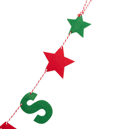 Merry Christmas Felt Bunting Red & Green (200cmL)