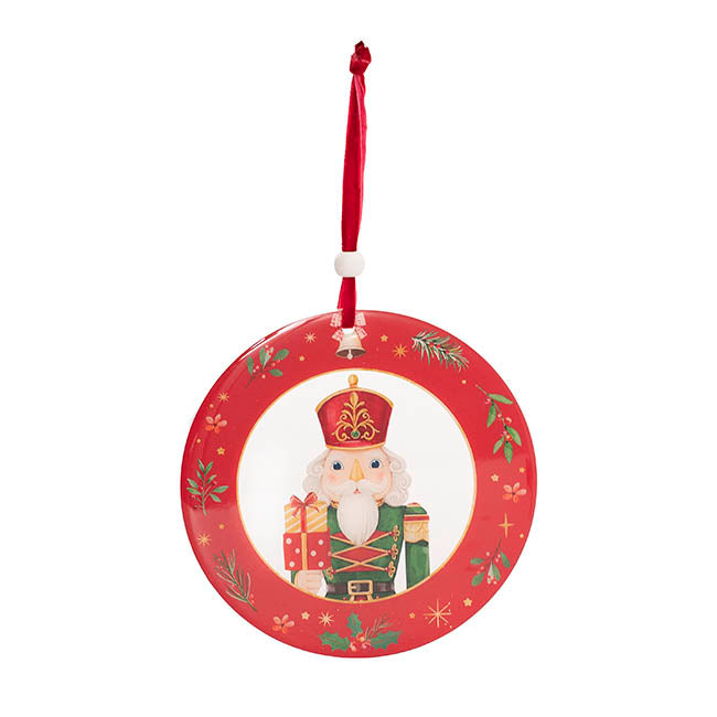 Hanging Wooden Nutcracker Pack 2 Red (13cmD)