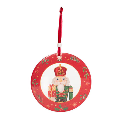 Hanging Wooden Nutcracker Pack 2 Red (13cmD)