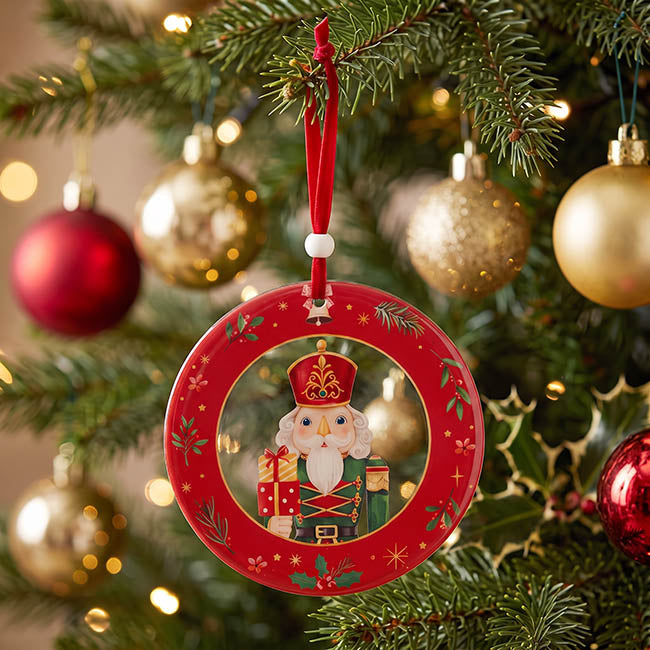Hanging Nutcracker Pack 2 Red (13cmD)
