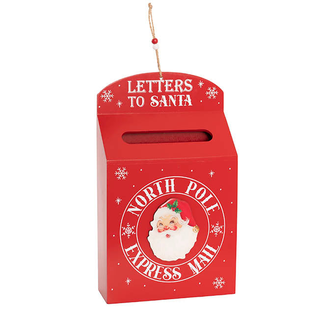 Santa's Mailbox Wooden Red (21x7.5x35cmH)