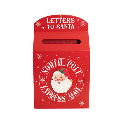 Santa's Mailbox Wooden Red (21x7.5x35cmH)