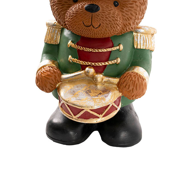 Nutcracker Bear w Drum (20x18x36cmH)