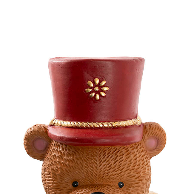 Nutcracker Bear w Drum (20x18x36cmH)