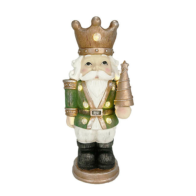 King Nutcracker w LED Display Ornament Green (22x18x44cmH)