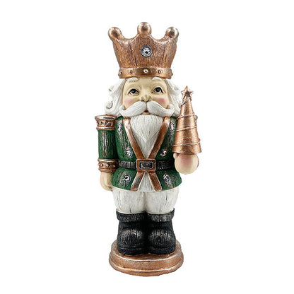King Nutcracker w LED Display Ornament Green (22x18x44cmH)
