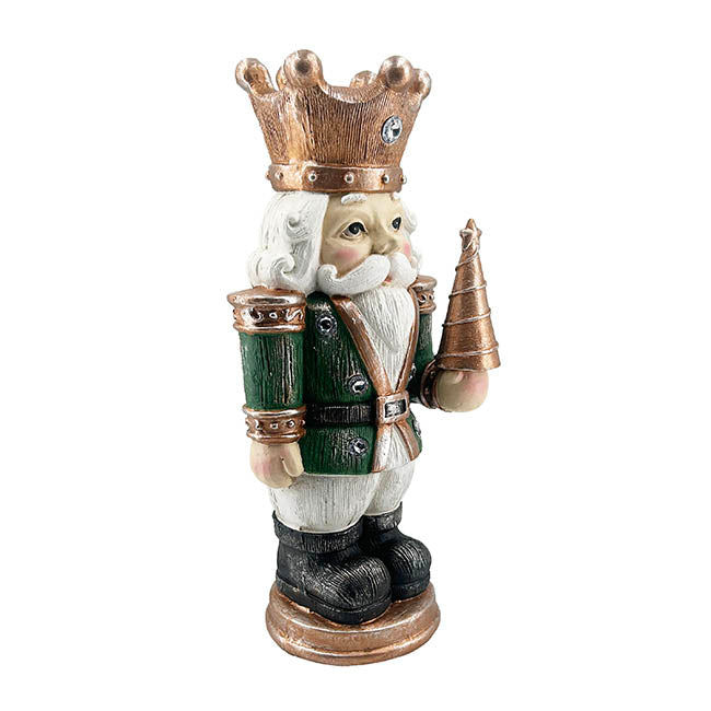 King Nutcracker w LED Display Ornament Green (22x18x44cmH)