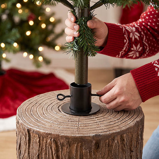 Tree Stump Base Stand Brown (33.5x33.5x39.5cmH)