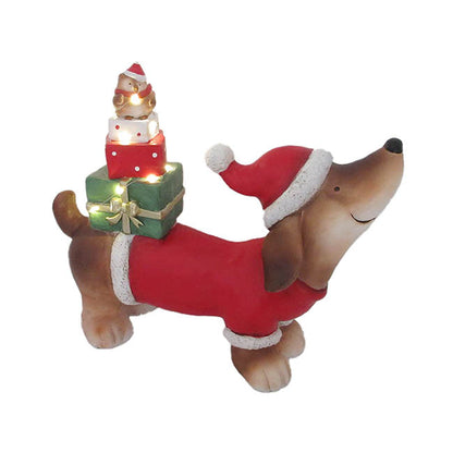 Dachshund w LED Porch Decor Display (49x17.5x41cmH)