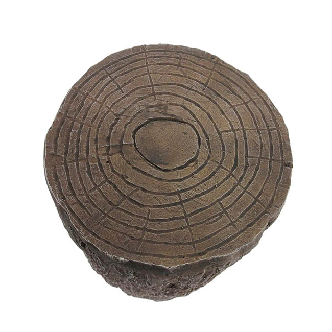 Wood Stump Round Decorative Pedestal Brown (31x32cmH)